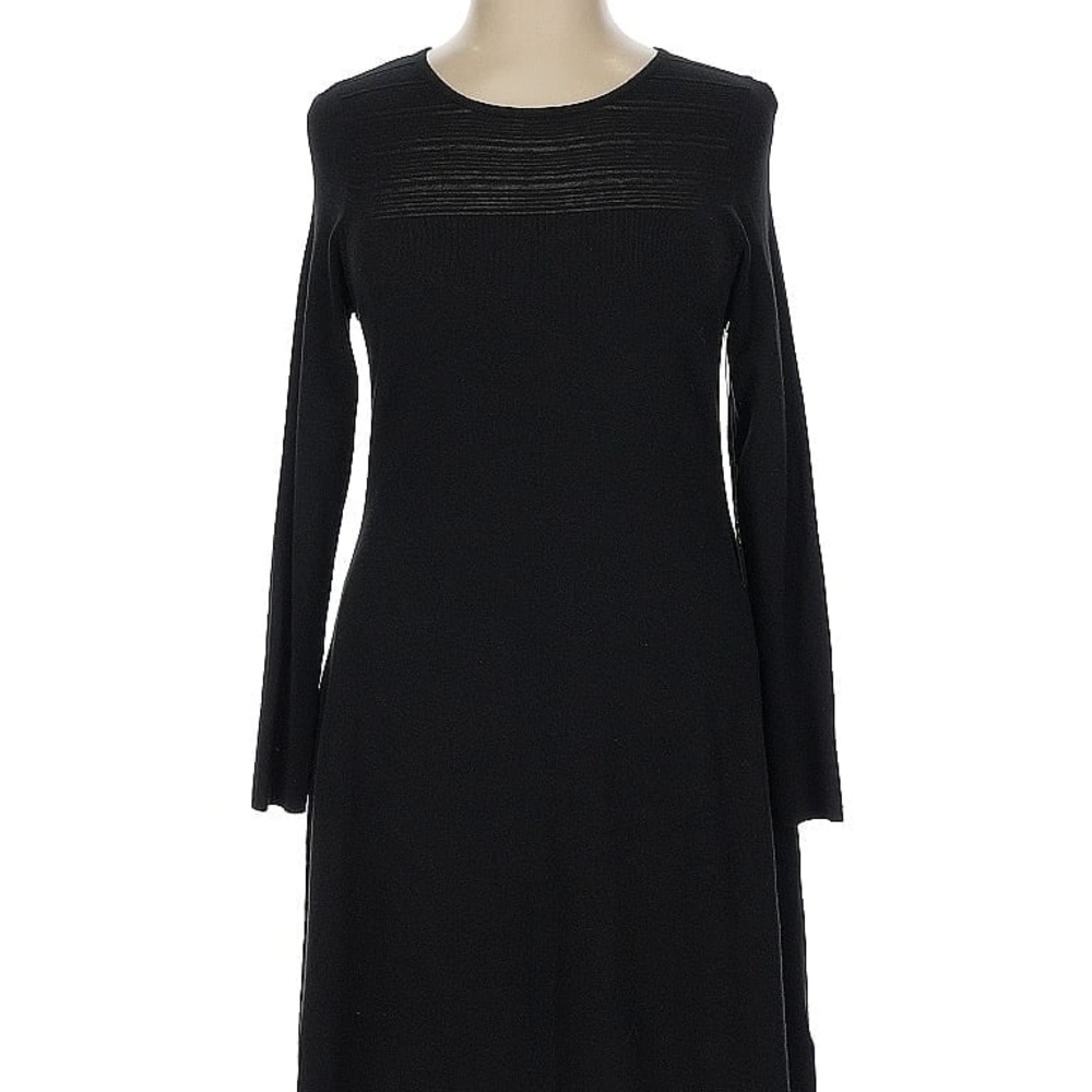 Tahari Black Sweater Dress with long Sleeves